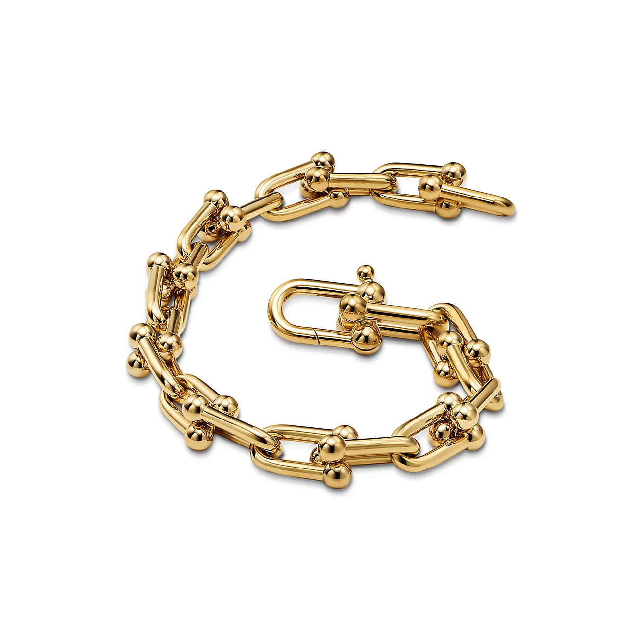 HARDWARE MEDIUM LINK 20 MOTIF GOLD BRACELET