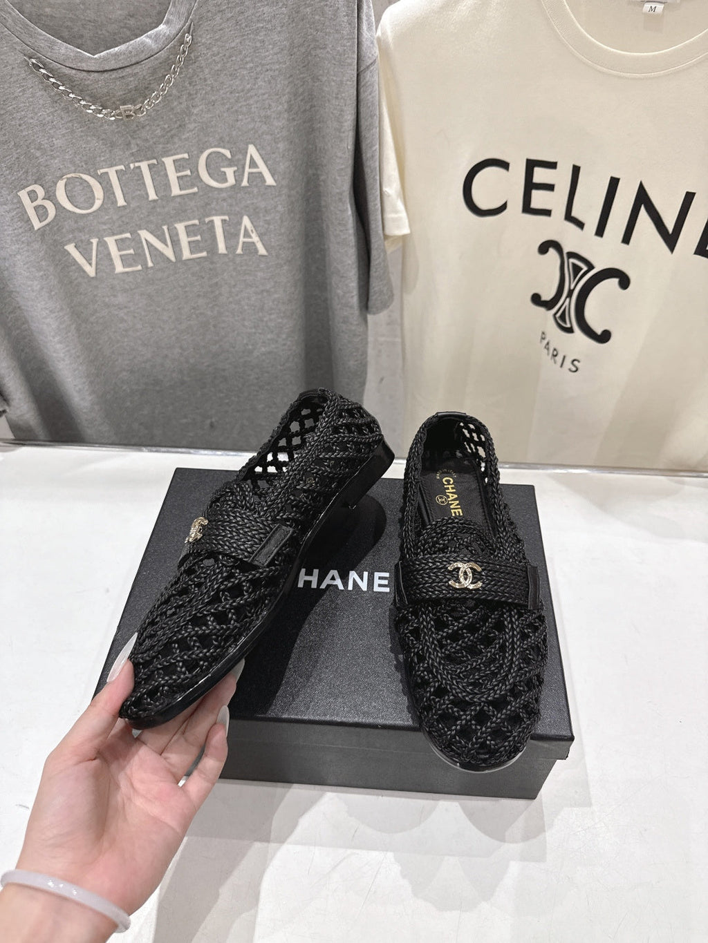 CHANEL 26S BRAIDED MULE IN BLACK WOVEN LEATHER