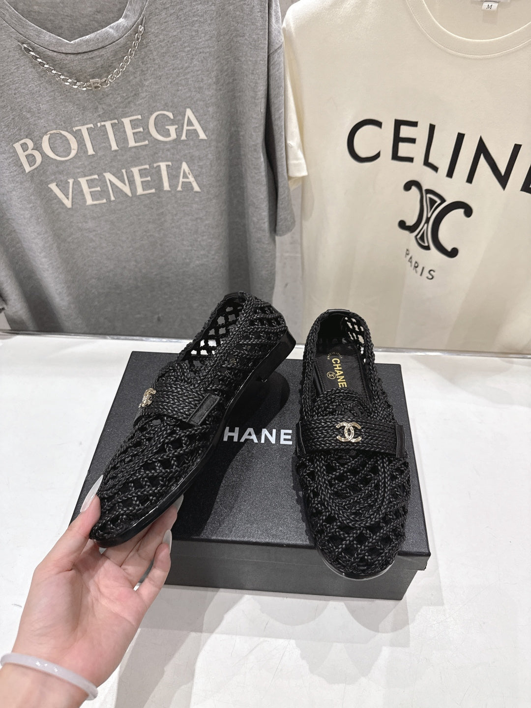 CHANEL 26S BRAIDED MULE IN BLACK WOVEN LEATHER