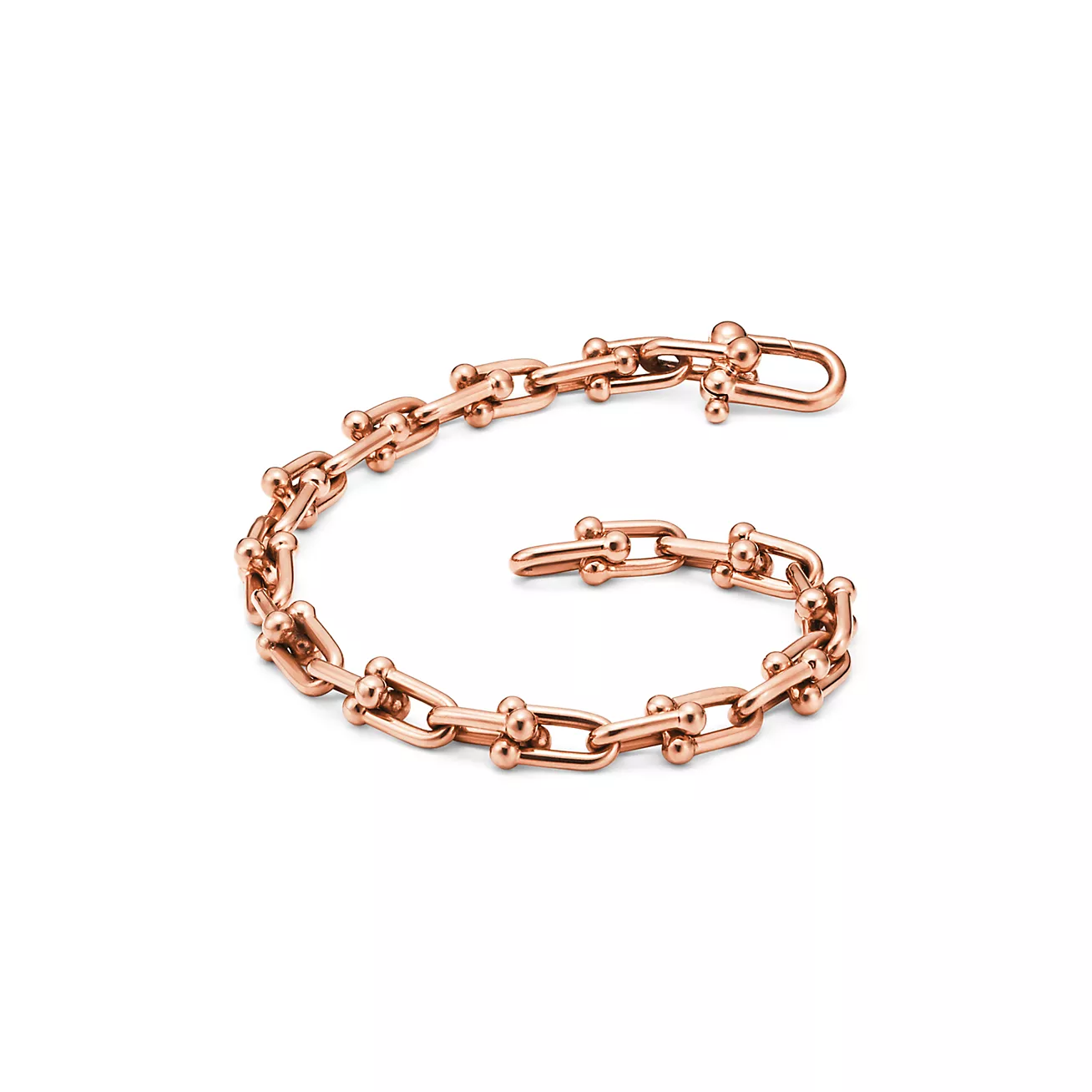 HARDWARE SMALL LINK 26 MOTIF PINK GOLD BRACELET