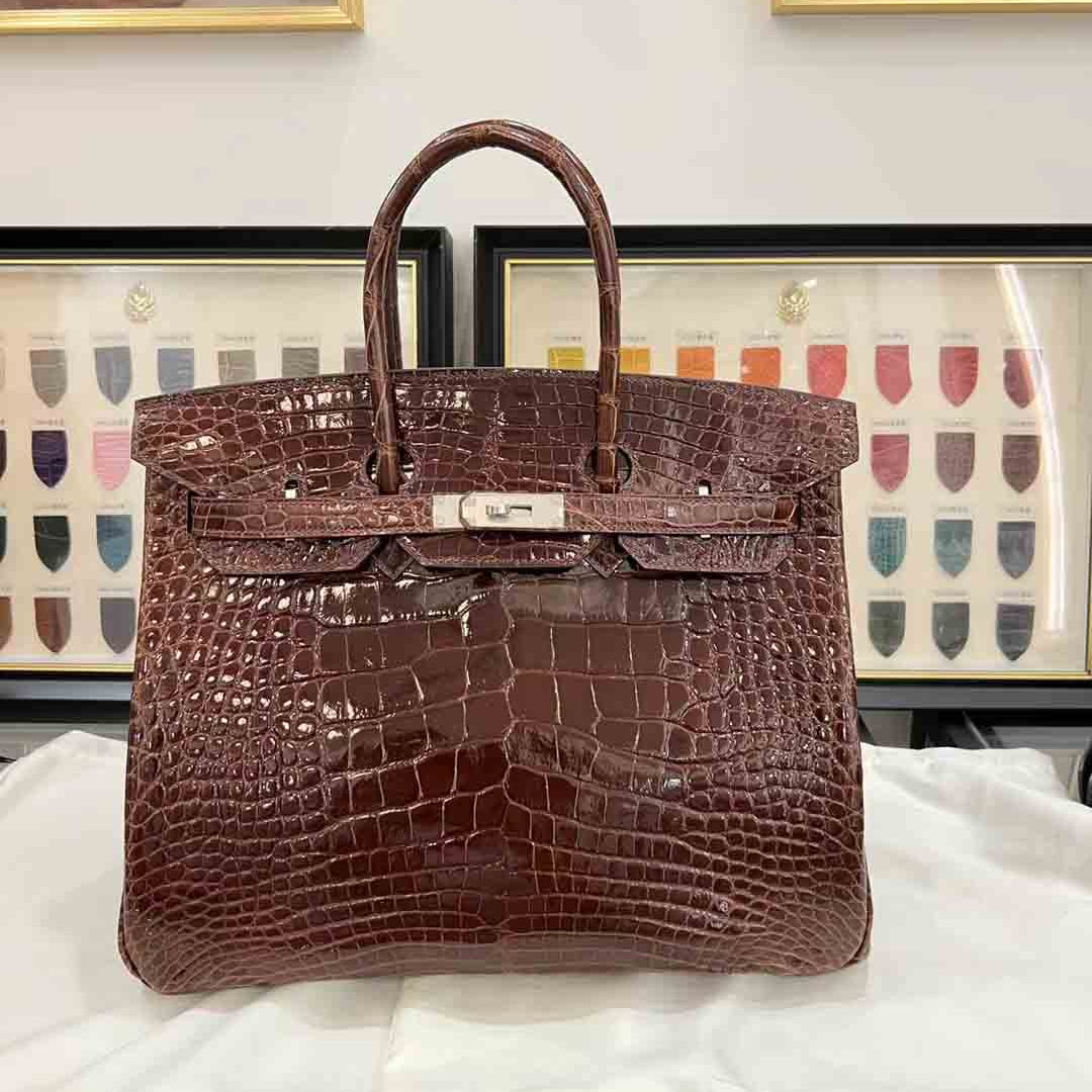 HM BIRKIN 35 IN CHOCOLATE CALFSKIN CUSTOMIZED TO CUSTOMER REQUEST