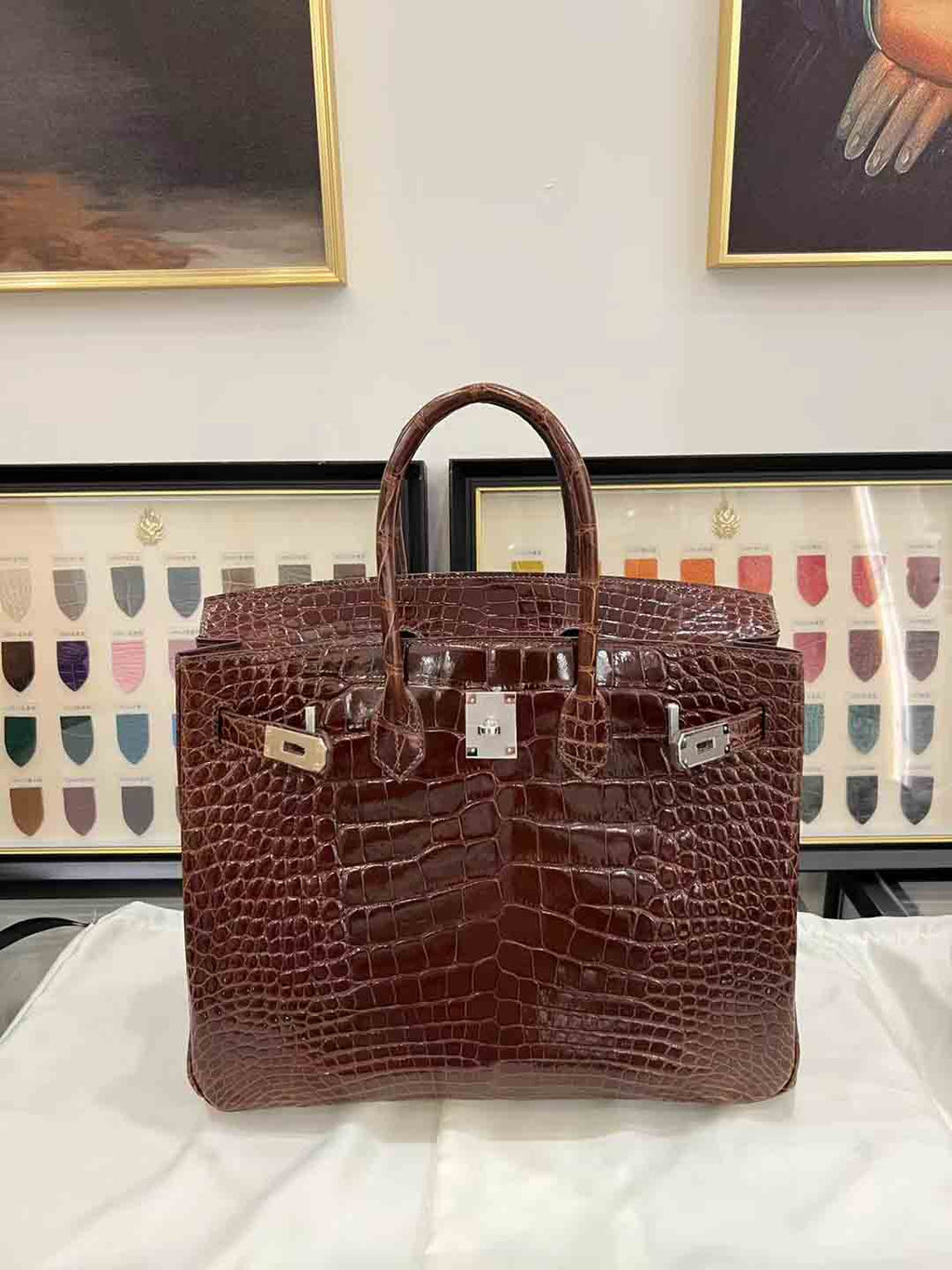 HM BIRKIN 35 IN CHOCOLATE CALFSKIN CUSTOMIZED TO CUSTOMER REQUEST