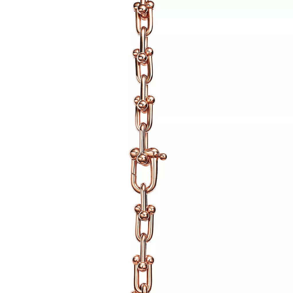 HARDWARE SMALL LINK 26 MOTIF PINK GOLD BRACELET