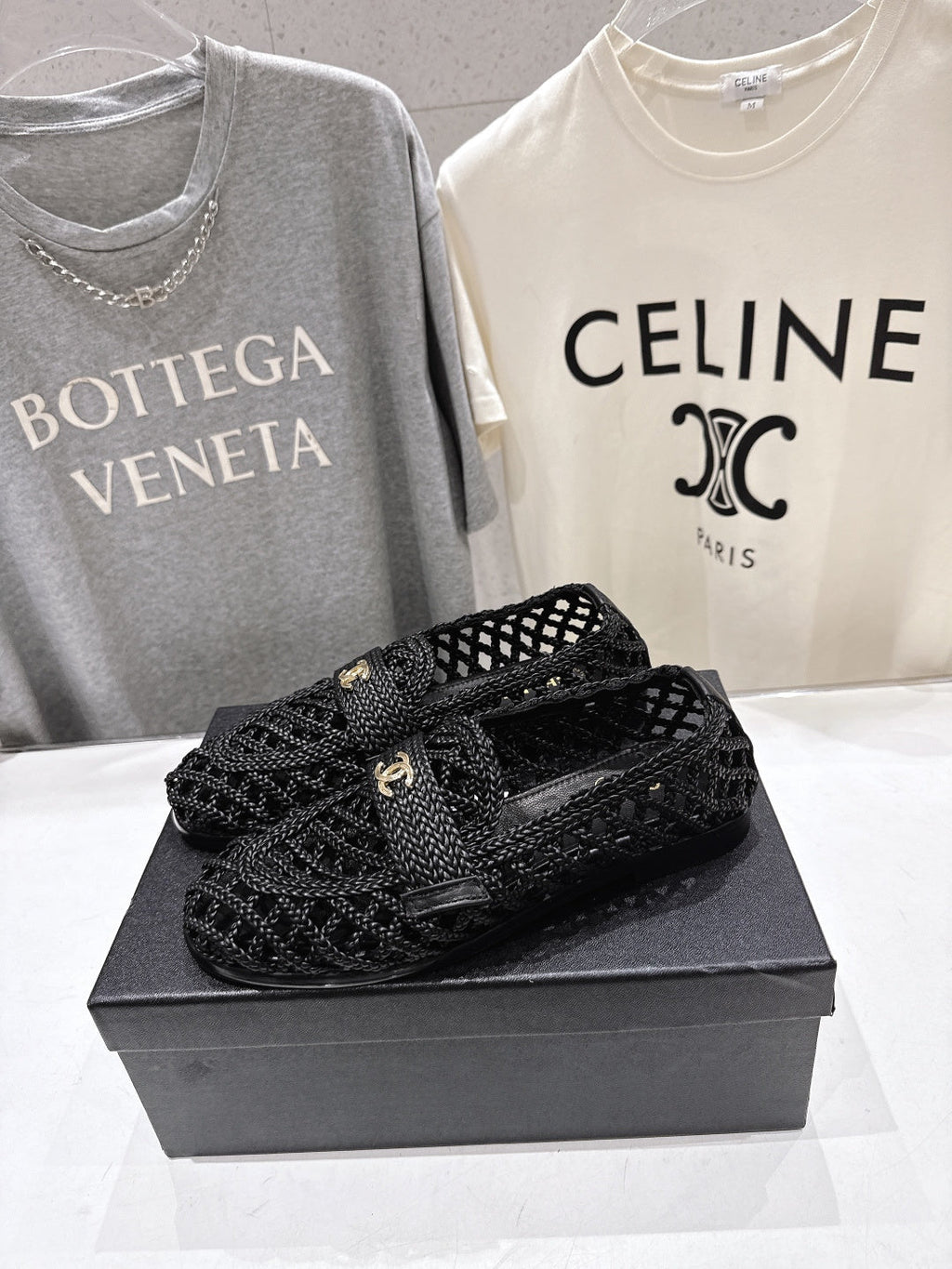 CHANEL 26S BRAIDED MULE IN BLACK WOVEN LEATHER