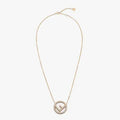 F LOGO NECKLACE GOLD FULL DIAMOND