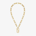 FF LOGO MOTIF GOLD NECKLACE