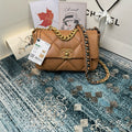 CC MEDIUM 26 FLAP BAG IN PEANUT LAMBSKIN