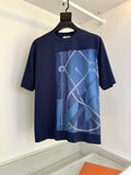 HM T-SHIRT NAVY BLUE SILK 238576