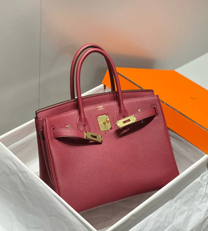 HM BIRKIN 35CM BURGUNDY CALFSKIN GOLD HARDWARE