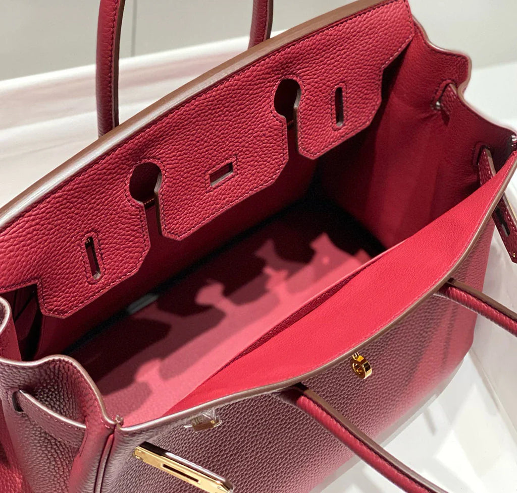 HM BIRKIN 35CM BURGUNDY CALFSKIN GOLD HARDWARE