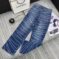 CC Jeans Printed Faded Denim Blue and White