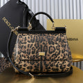 DG SICILY DAUPHINE LEOPARD 25 CALFSKIN