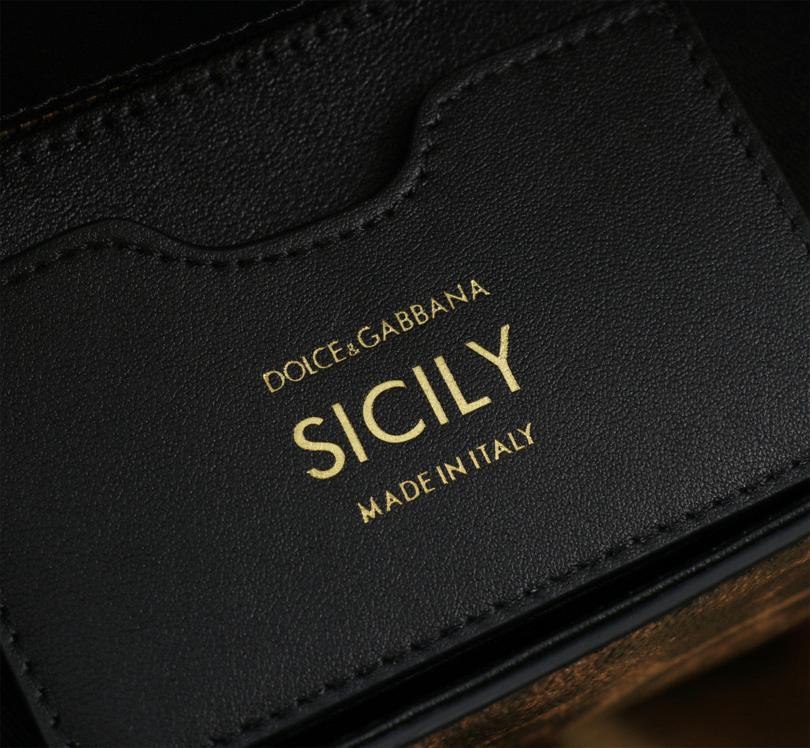 DG SICILY DAUPHINE LEOPARD 25 CALFSKIN