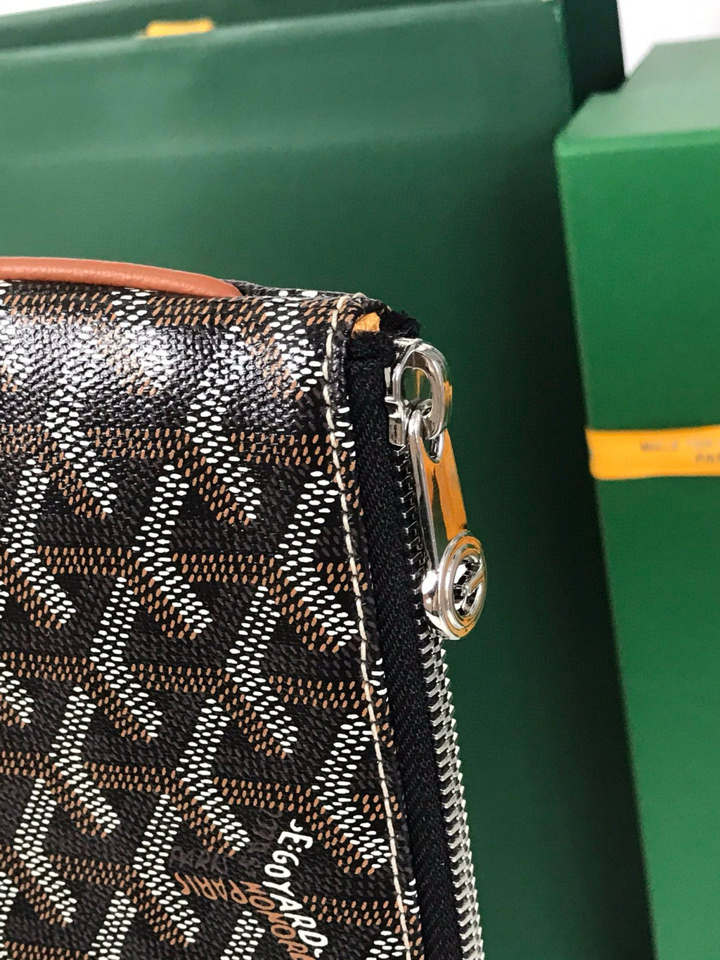 SENAT POCHETTE IN BLACK GOYARDINE CANVAS