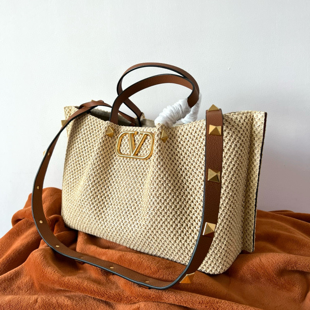STRAW SUMMER TOTE 35 IN RAFFIA