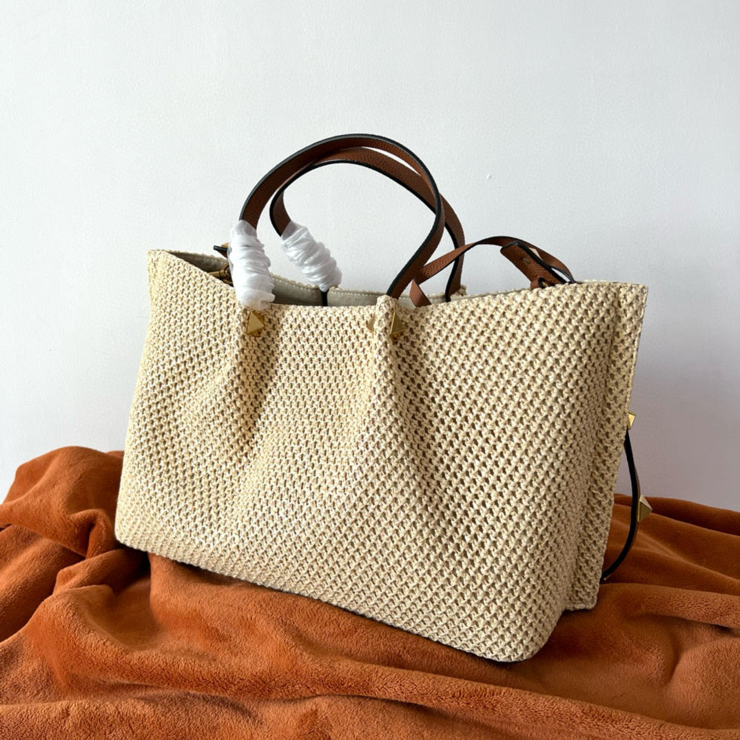 STRAW SUMMER TOTE 35 IN RAFFIA