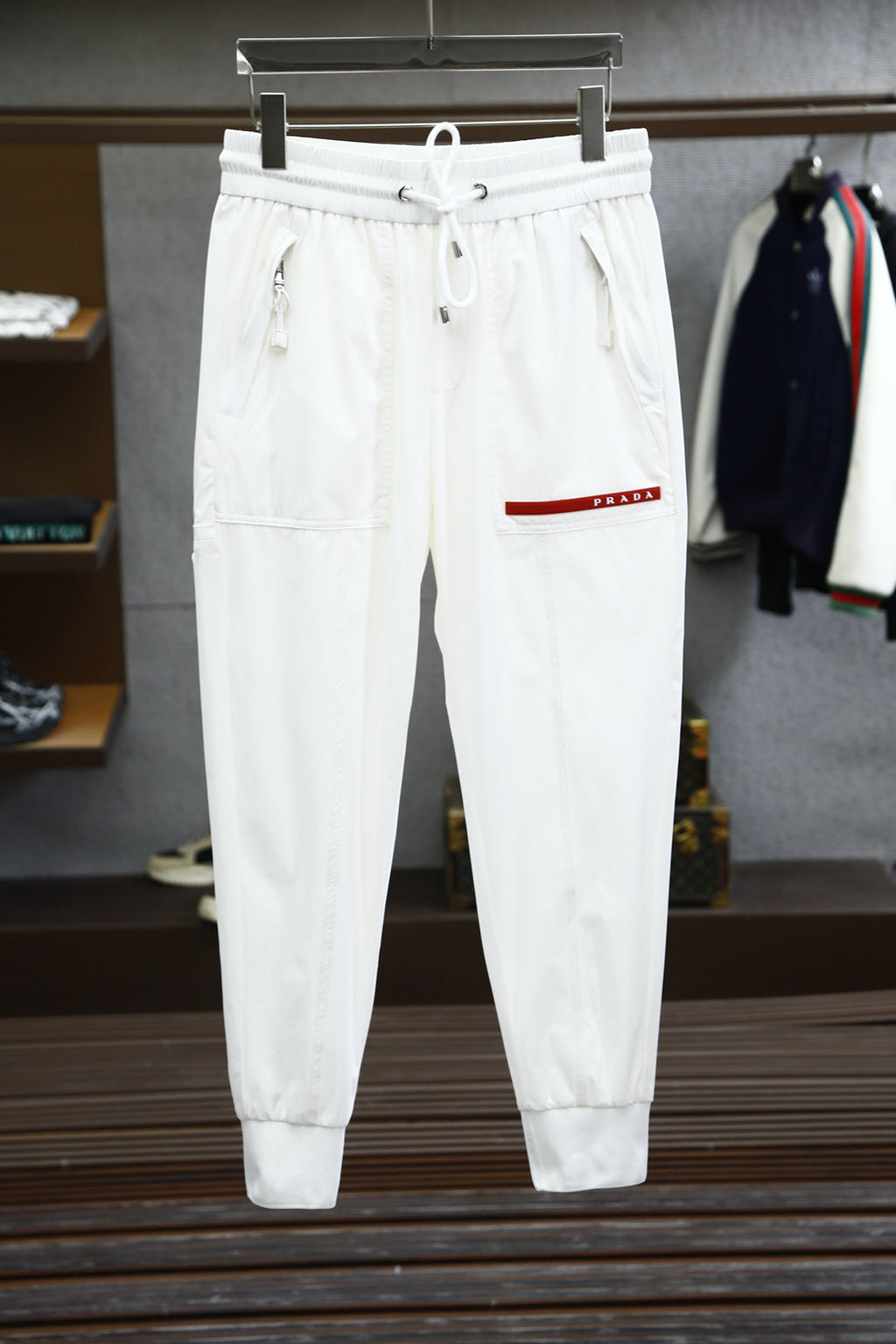 PRADA WHITE JOGGER PANTS 458745