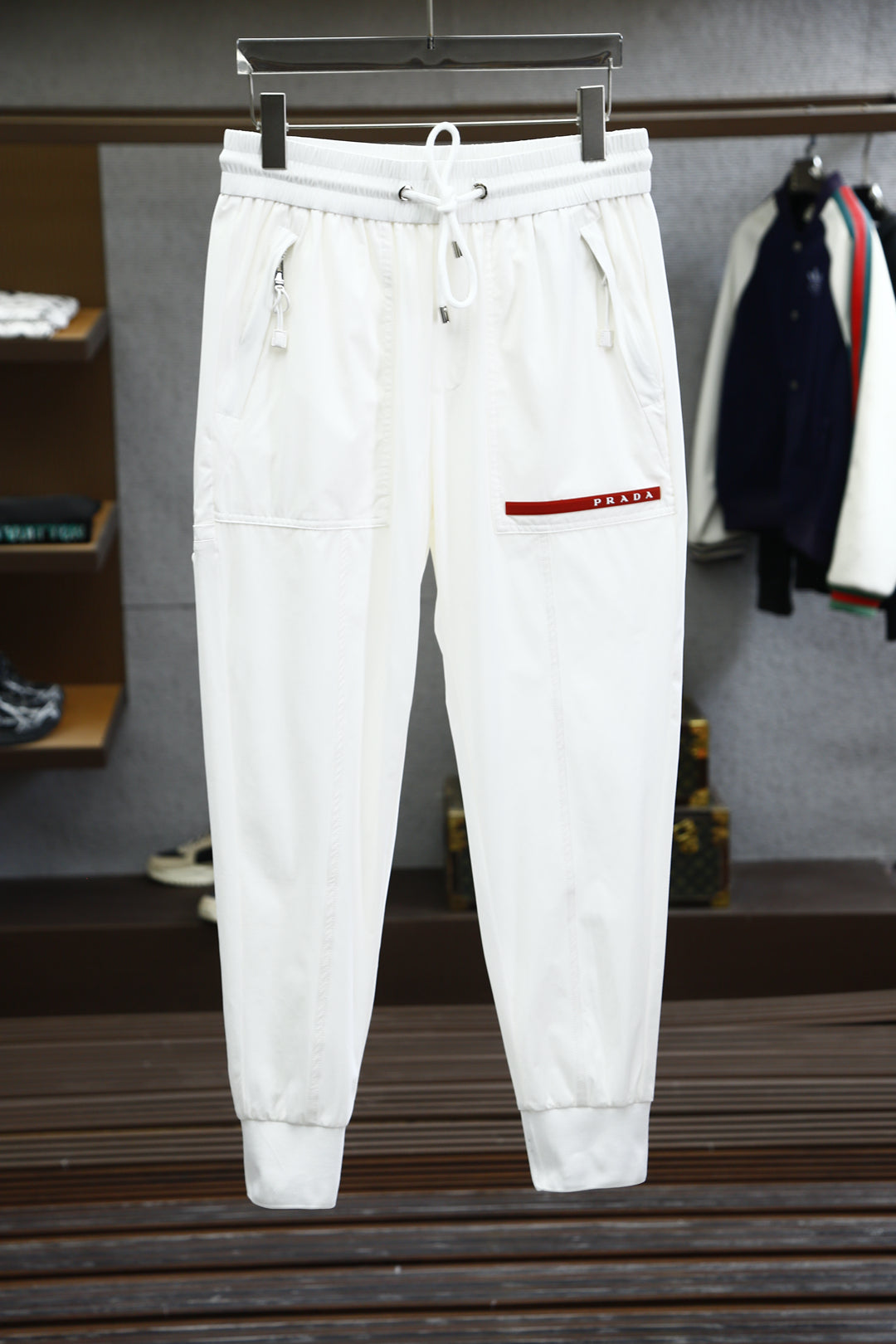 PRADA WHITE JOGGER PANTS 458745