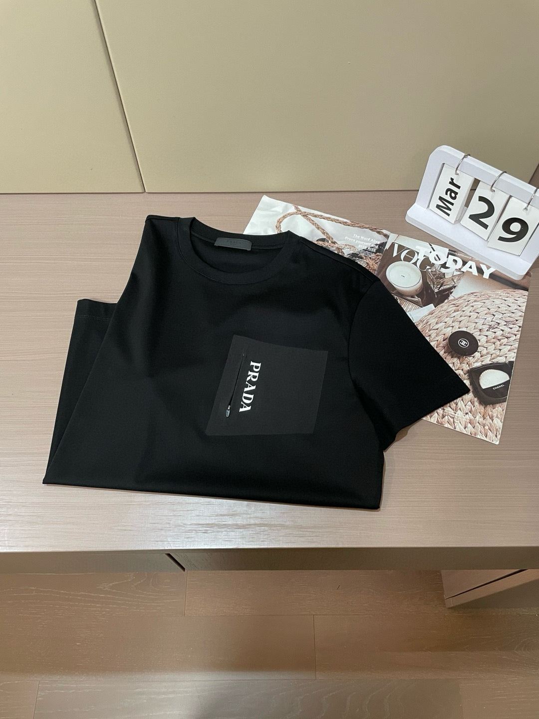 PRADA T-SHIRT BLACK COTTON 896357