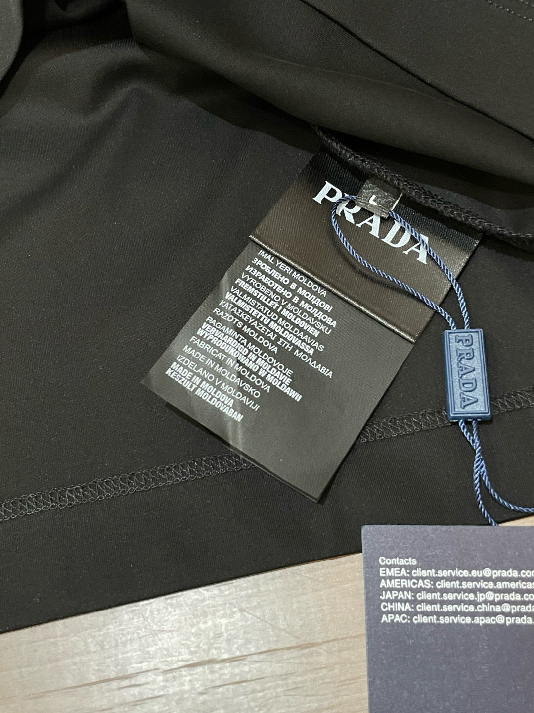 PRADA T-SHIRT BLACK COTTON 896357