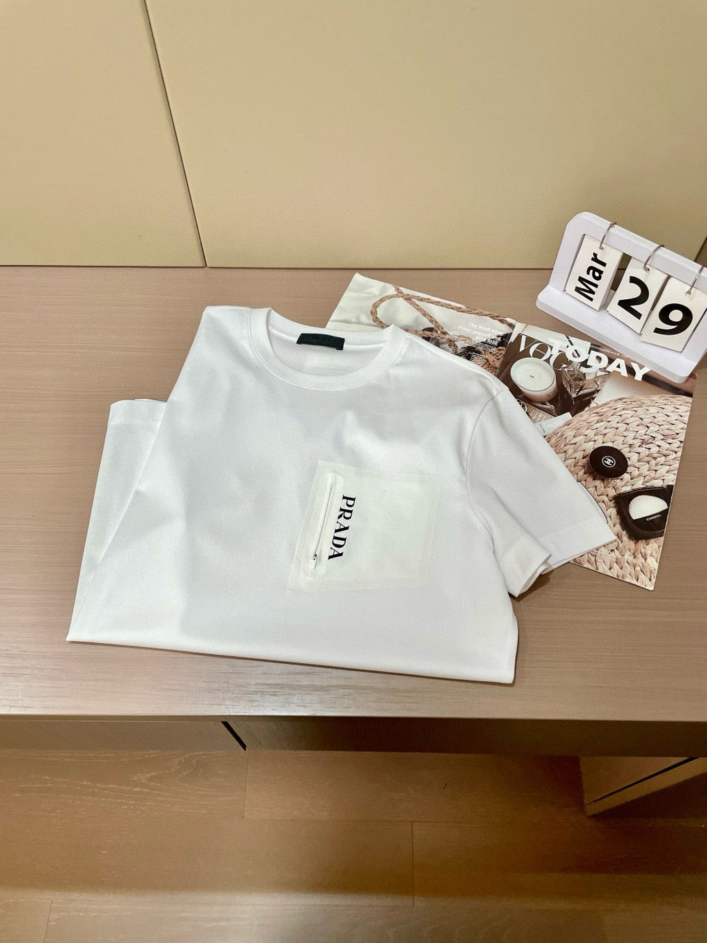 PRADA T-SHIRT WHITE COTTON 742153