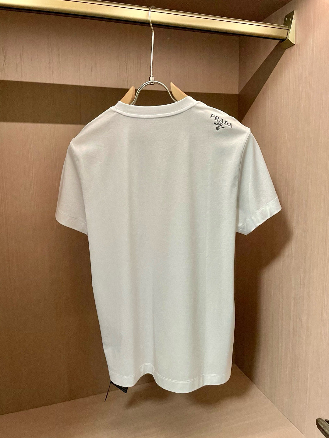 PRADA T-SHIRT WHITE COTTON 742153