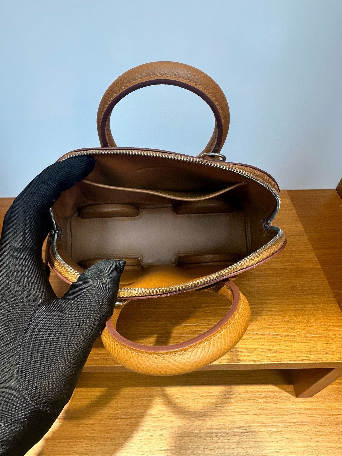 MINI BODIE ON WHEELS 18 IN SEPIA BROWN EPSOM LEATHER