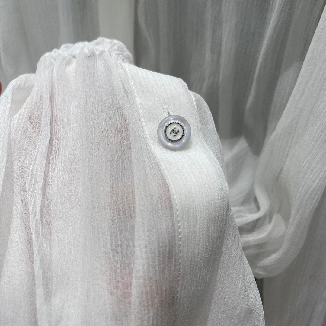 CC READY-TO-WEAR – WHITE SHEER ORGANZA BLOUSE