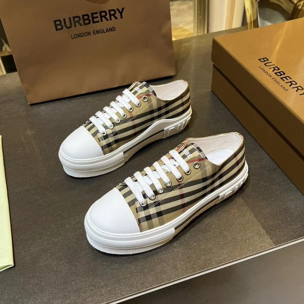 SNEAKER VINTAGE CHECK COTTON ARCHIVE BEIGE WHITE