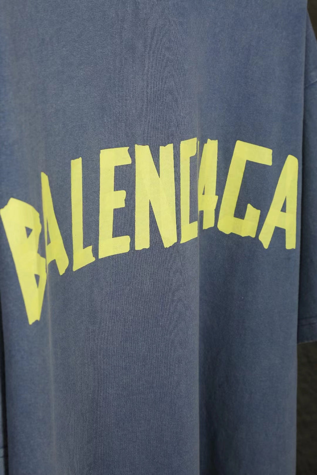 Balen Vintage Logo Blue Jersey T-Shirt