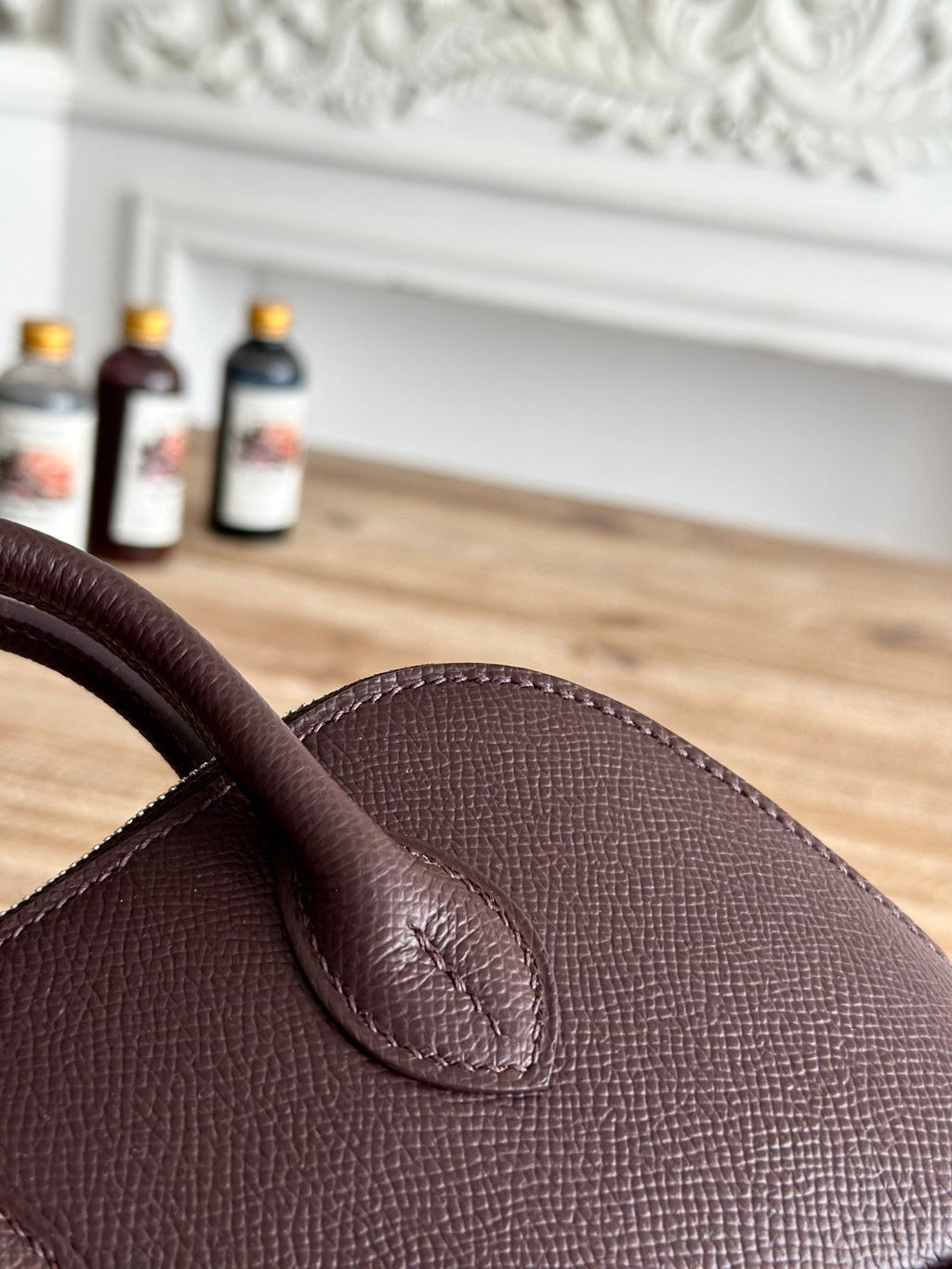 MINI BODIE ON WHEELS 20 IN DARK BROWN EPSOM LEATHER