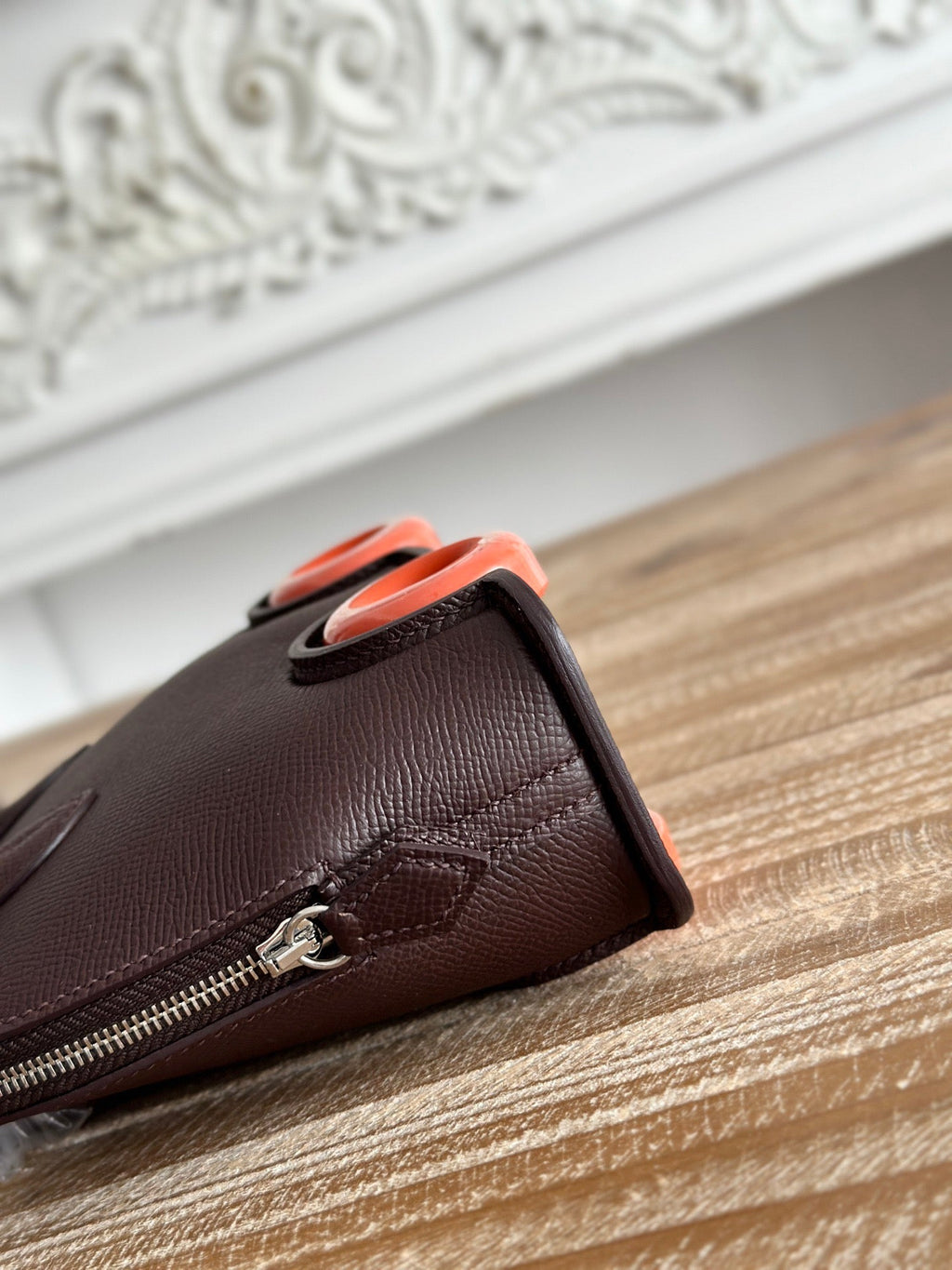 MINI BODIE ON WHEELS 20 IN DARK BROWN EPSOM LEATHER