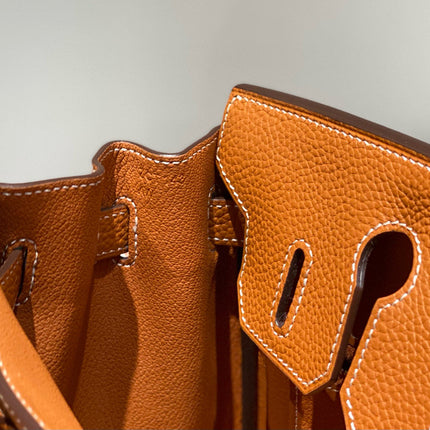 HM BIRKIN 30CM BROWN TOGO LEATHER SILVER HARDWARE