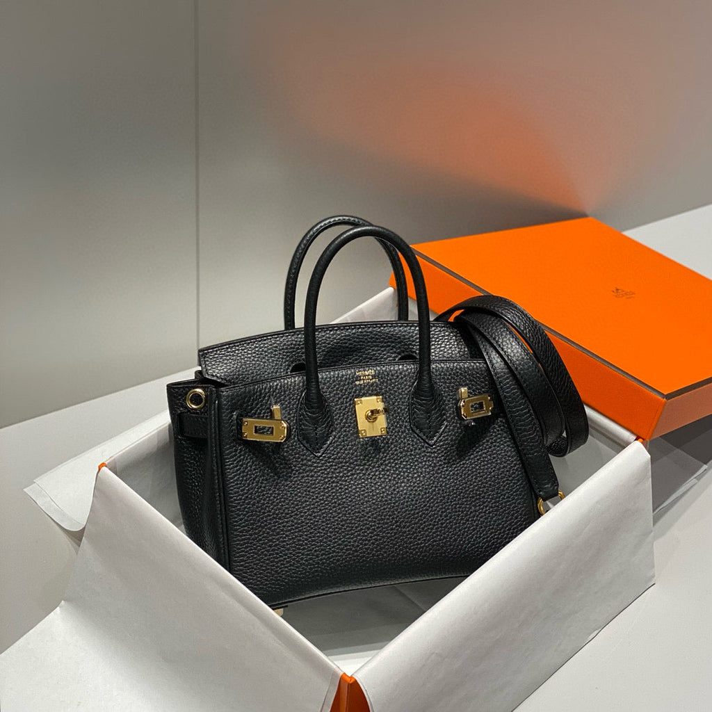 HM BIRKIN 20CM BAG BLACK TOGO LEATHER GOLD HARDWARE