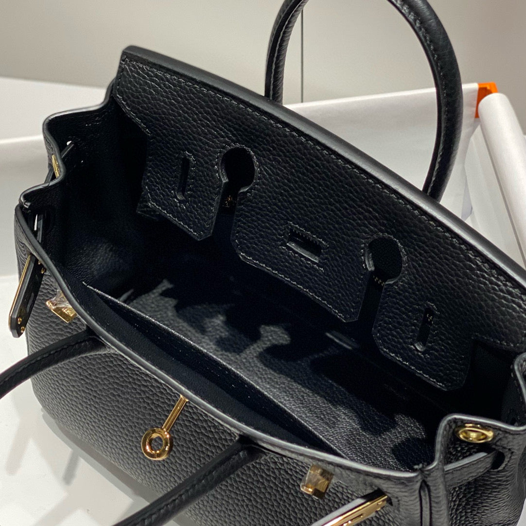 HM BIRKIN 20CM BAG BLACK TOGO LEATHER GOLD HARDWARE