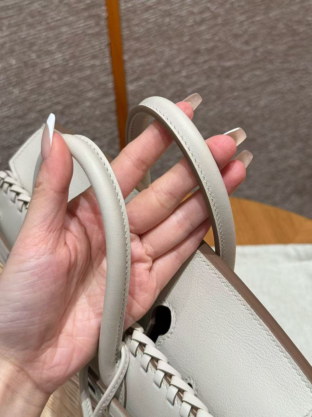 HM BIRKIN PICNIC 25 CM IN WHITE CALFSKIN SILVER HARDWARE