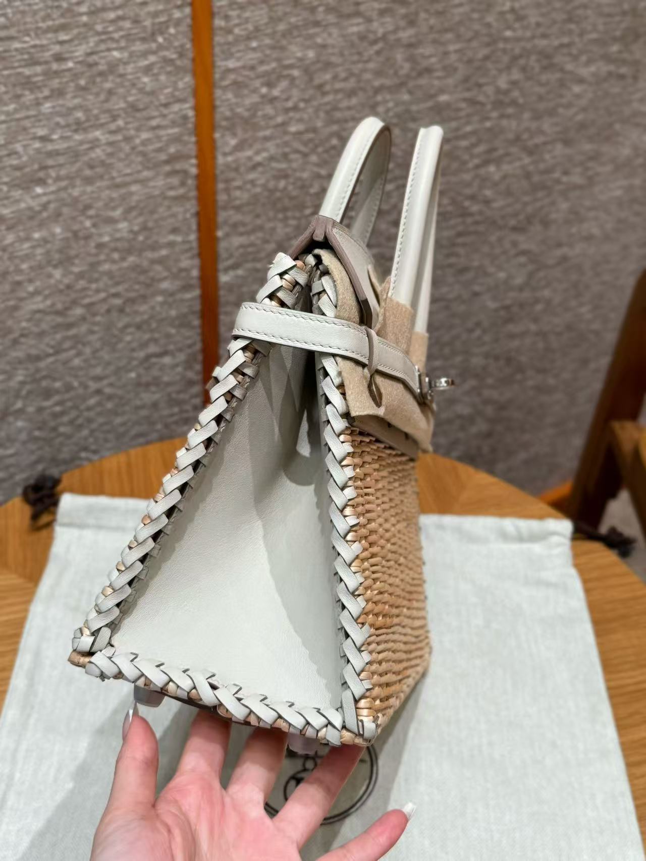 HM BIRKIN PICNIC 25 CM IN WHITE CALFSKIN SILVER HARDWARE