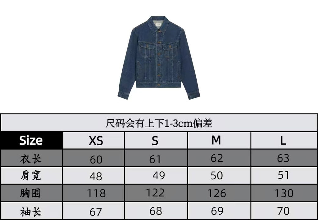CLASSIC TRUCKER JACKET INDIGO DENIM CONTRAST STITCHING SILVER BUTTONS          Ask ChatGPT