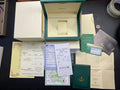 ROLEX WATCH BOX SET IN GREEN AND BEIGE CALFSKIN