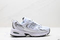 NEW BALANCE SNEAKERS IN WHITE AND GREY MESH