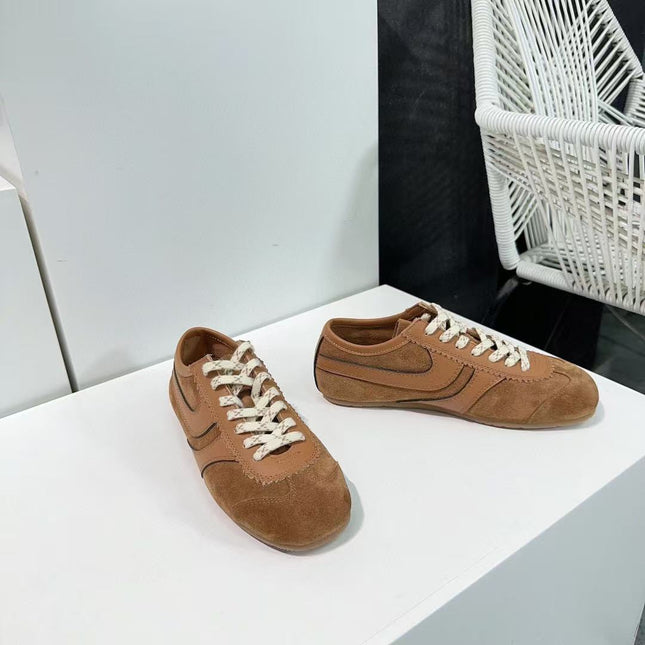 DRIESVAN NOTEN SNEAKER IN BROWN SUEDE AND CALFSKIN
