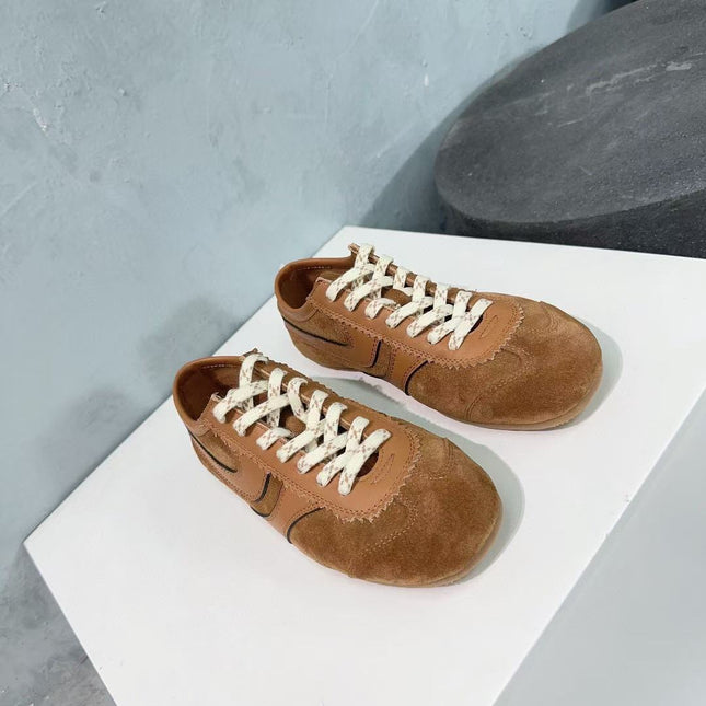 DRIESVAN NOTEN SNEAKER IN BROWN SUEDE AND CALFSKIN