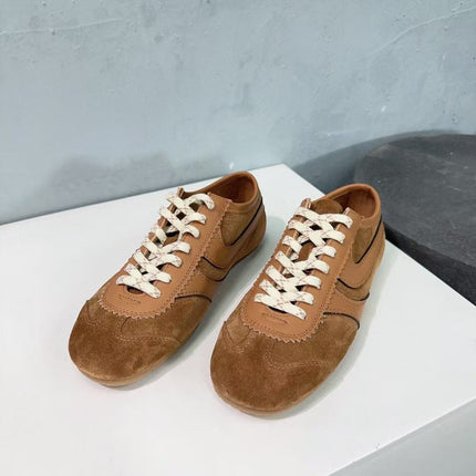 DRIESVAN NOTEN SNEAKER IN BROWN SUEDE AND CALFSKIN