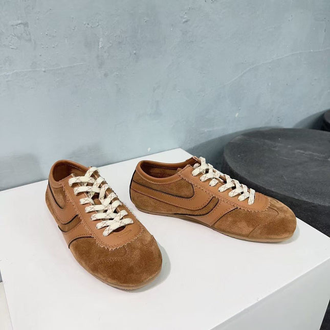DRIESVAN NOTEN SNEAKER IN BROWN SUEDE AND CALFSKIN