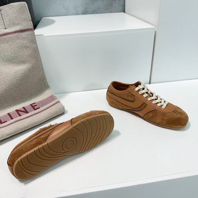 DRIESVAN NOTEN SNEAKER IN BROWN SUEDE AND CALFSKIN