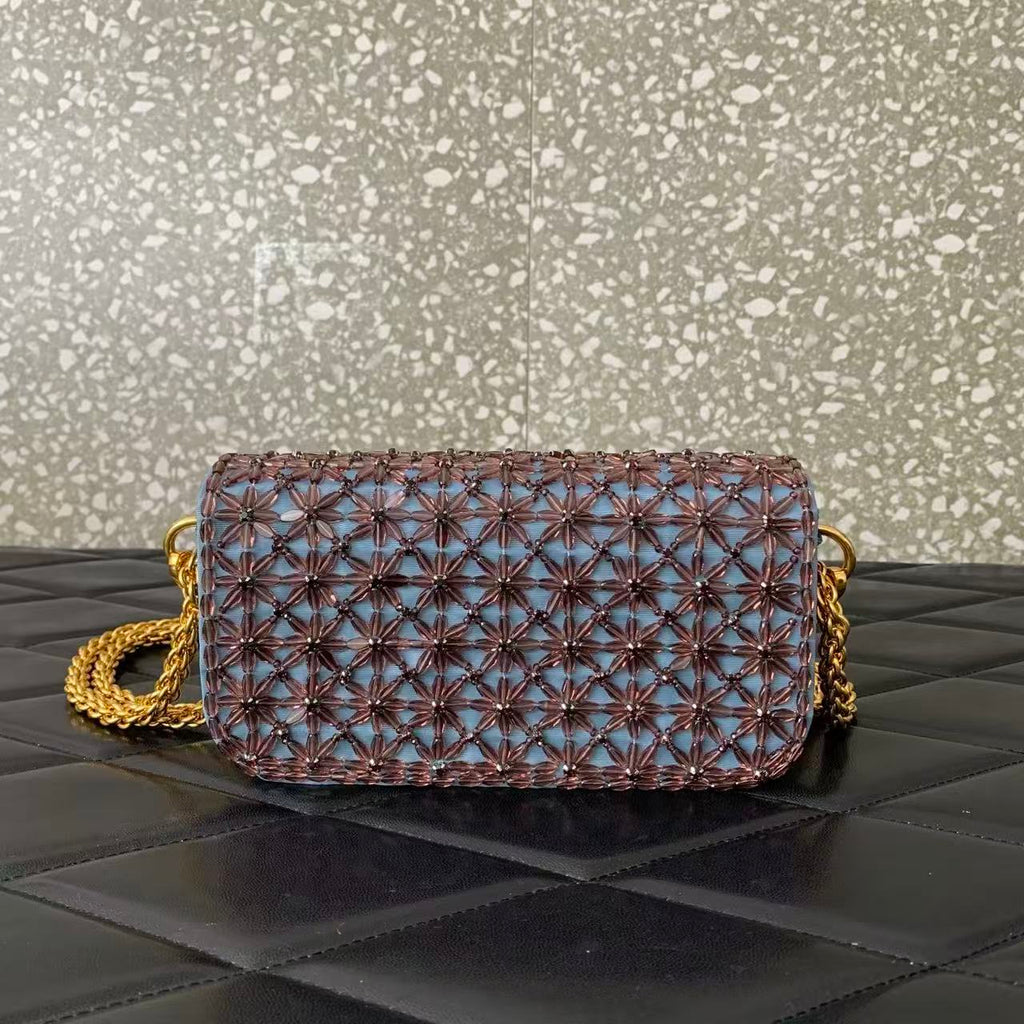 GARAVANI MINI VLOGO CRYSTAL 19 IN BLUE AND PURPLE TP3