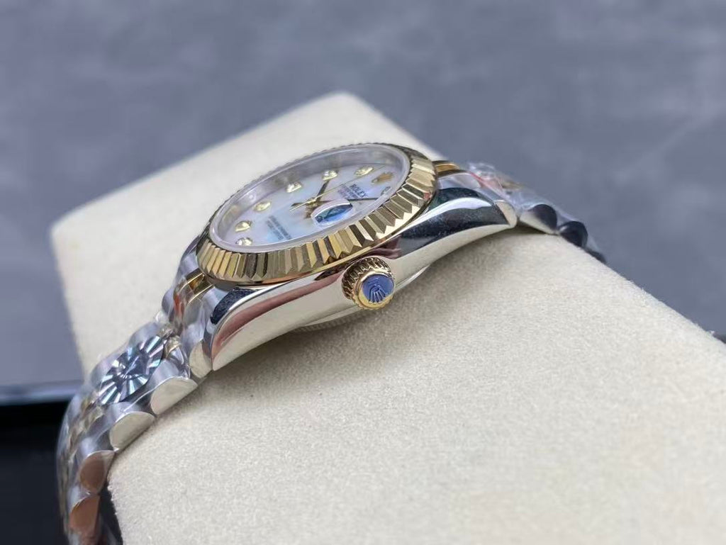 DATEJUST 31MM GOLD STEEL DIAMOND NUMERALS