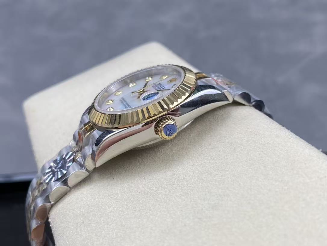 DATEJUST 31MM GOLD STEEL DIAMOND NUMERALS