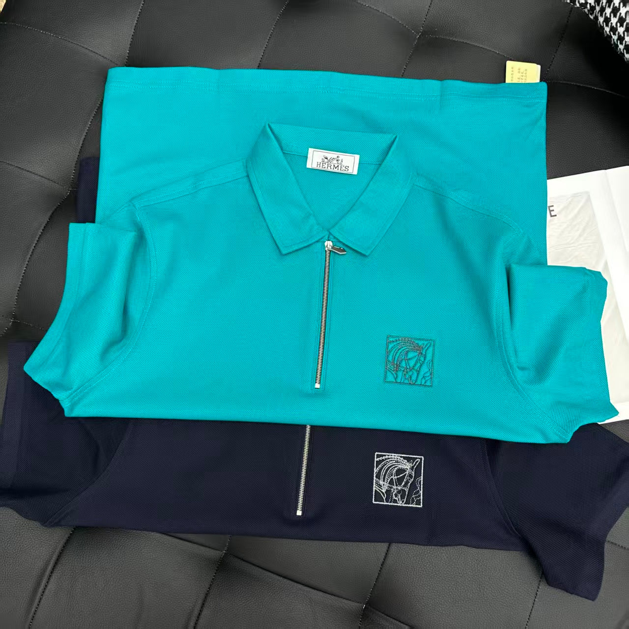 HERMES POLO SHIRT IN BLUE COTTON