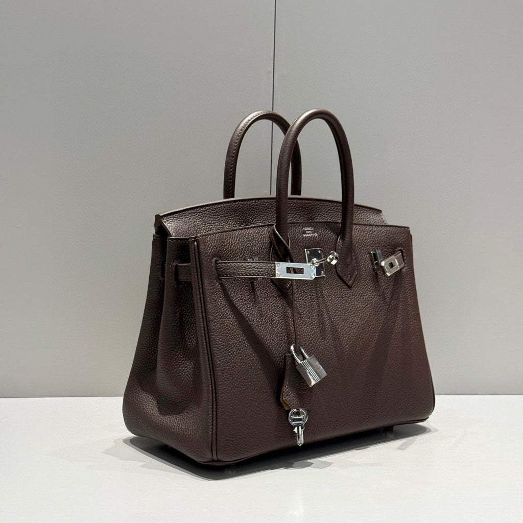 HM BIRKIN 35CM IN CHOCOLATE BROWN TOGO LEATHER SILVER-TONE HARDWARE